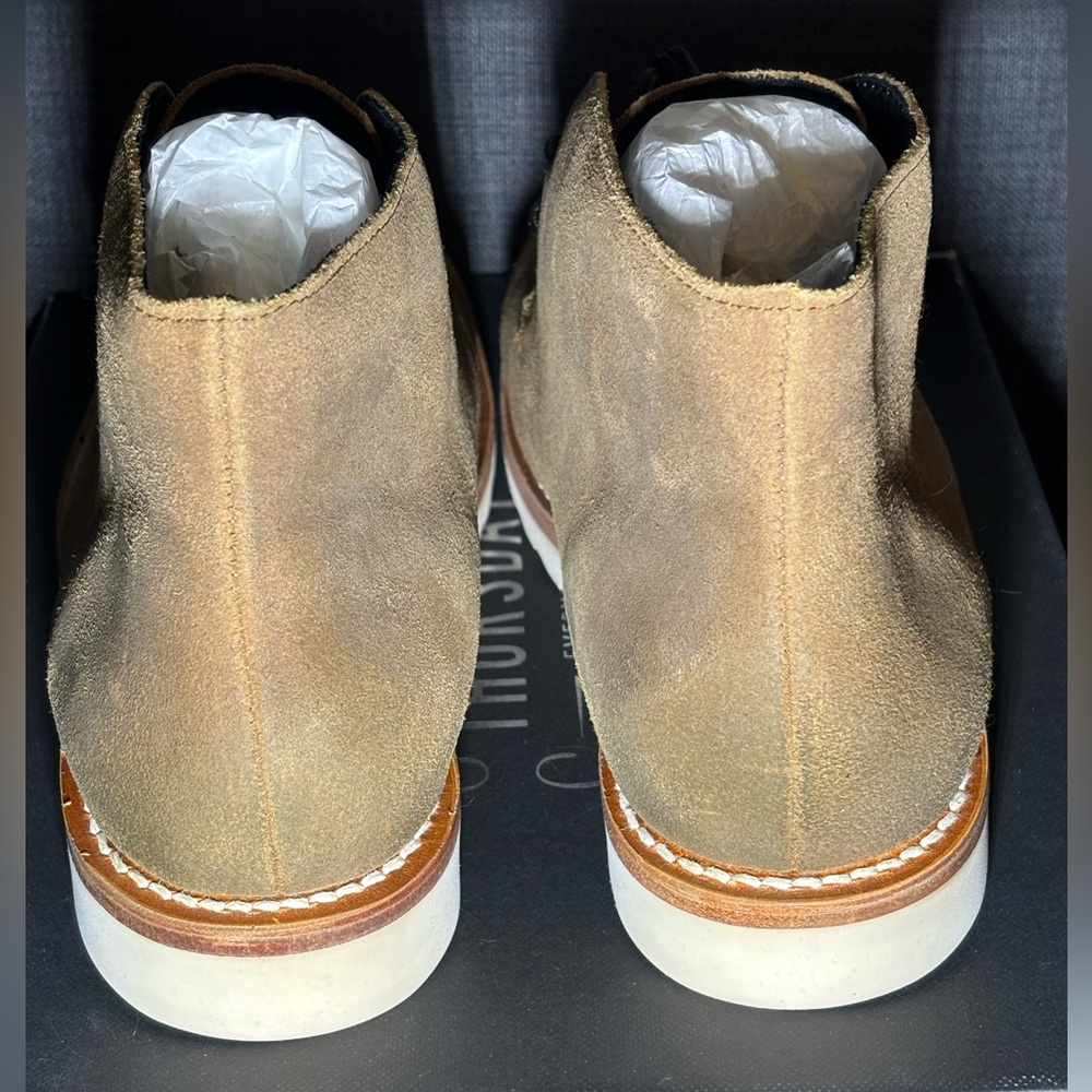 NWT Thursday Boot Company Scouts, Tan Suede Chukka Boots with Brown Laces - Picture 7 of 16